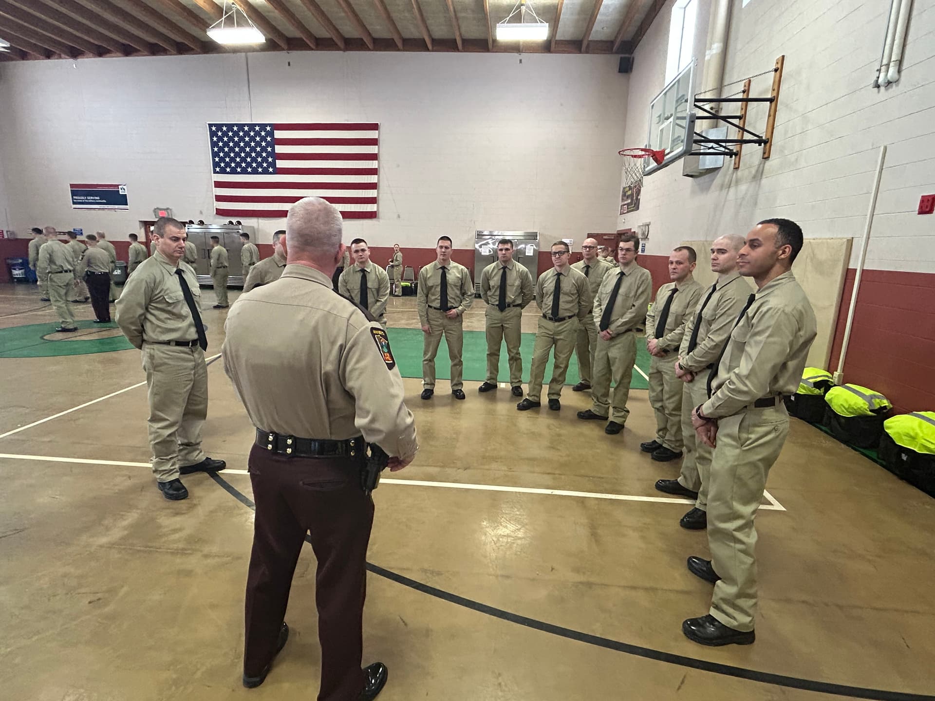 Photo of trooper academy cadets at Camp Ripley